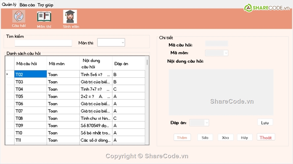 phần mềm thi trắc nghiệm,trắc nghiệm C#,code thi trắc nghiệm c#,phần mềm thi trắc nghiệm c#